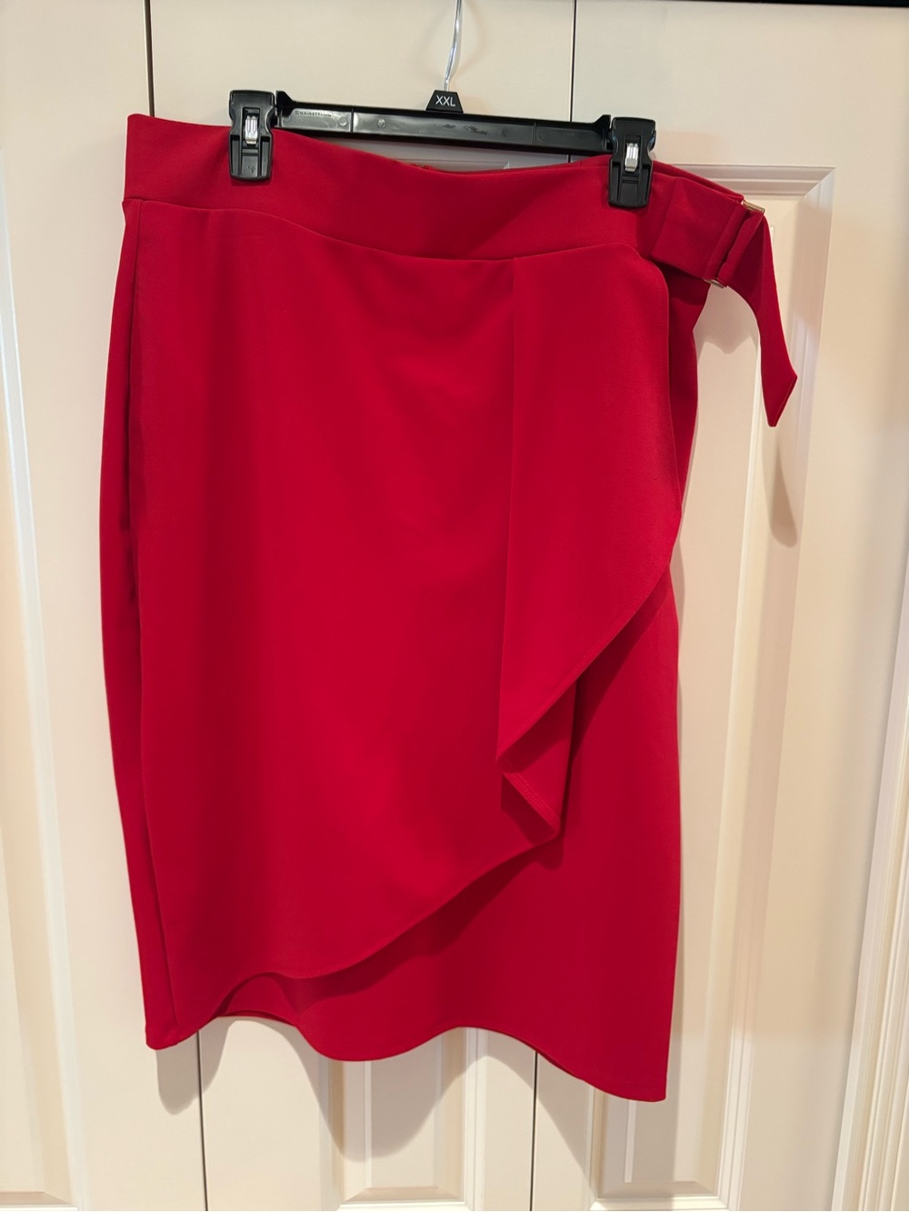 Red faux wrap Skirt - Women